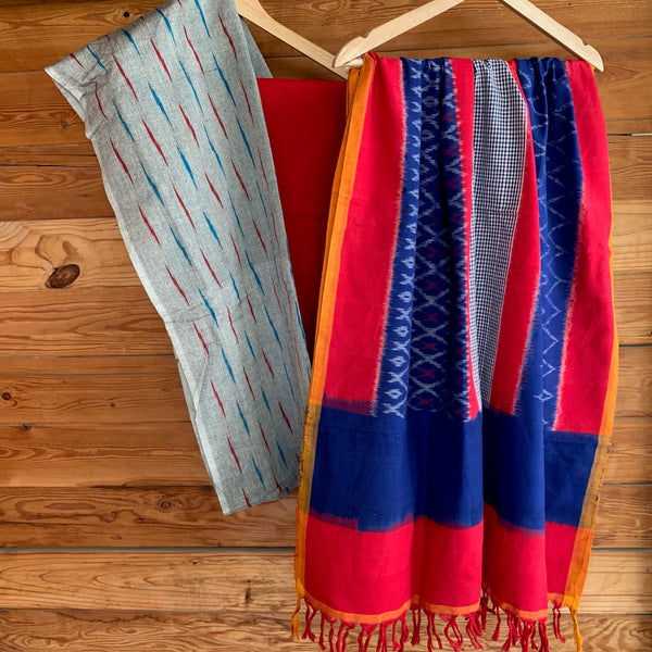 Summer of 69 - Ikat dress material | The Maggam Collective