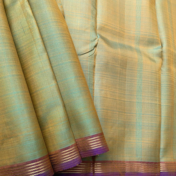 Matri - shot coloured mint and gold silk kanjivaram