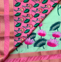 Sachi - pichwai on blended silk saree