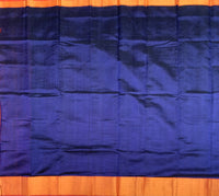 In the Navy - handwoven Mangalgiri silk sari