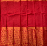 Paint it red - dip dyed Madurai Sungudi saree with long border