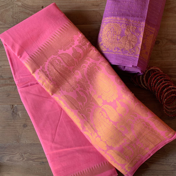 Princess Bride - dip dyed Madurai Sungudi saree with long border