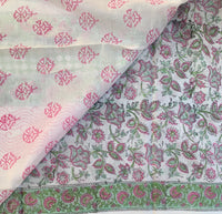 Pooja - Sanganeri block printed mul cotton saree