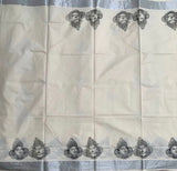 Kabini - Mural motifs Kasavu cotton sari