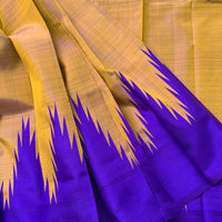 Shrestha - Golden and violet temple border Arani silk
