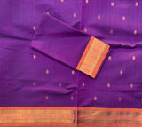 Neelakurinji- venkatagiri cotton with orange border