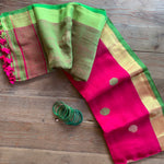 Sanchiti - Handwoven pure linen sari