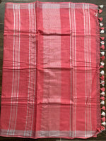 Coral crush - linen sari