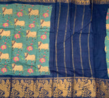 Samajavaragamana - pichwai on Madurai Sungudi saree