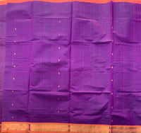 Neelakurinji- venkatagiri cotton with orange border