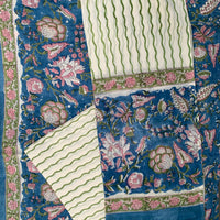 Cotton dress material, handblock printed - Sanganeri