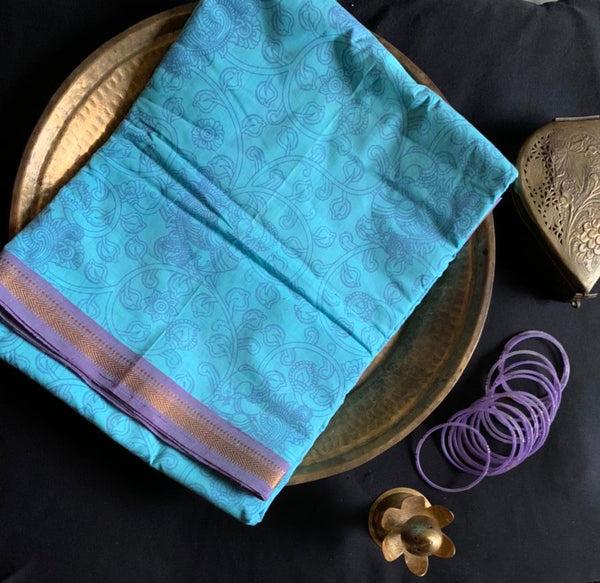 Frozen - Handwoven Mangalgiri Cotton saree