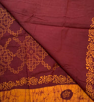 Aswayujam - hand dyed Batik Sungudi saree