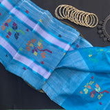 Zanzibar island - handwoven Chedi butta saree - The Maggam Collective